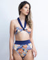 Blue Floral Dreams Bandeau Bikini